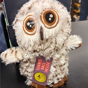 Plush Owl Toy with Tennis Ball Inside
